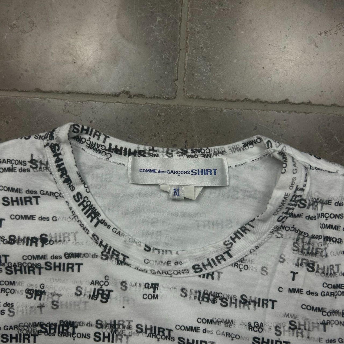 Comme Des Garcons SHIRT Monogram Logo T-Shirt M