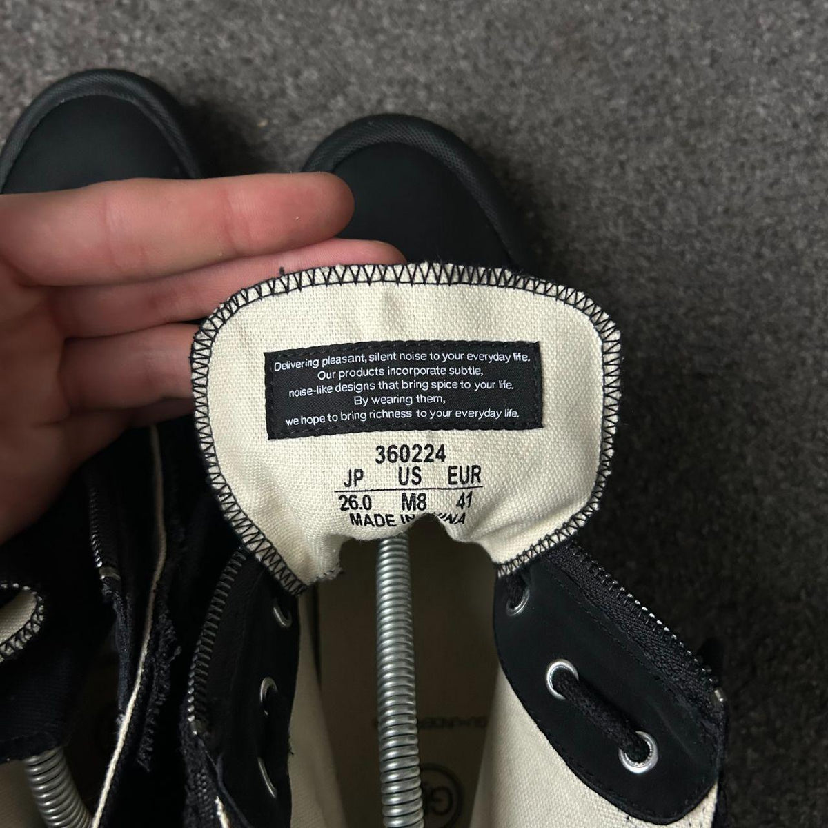 Undercover Gu Middle Zip Hi Tops Shoes UK 7