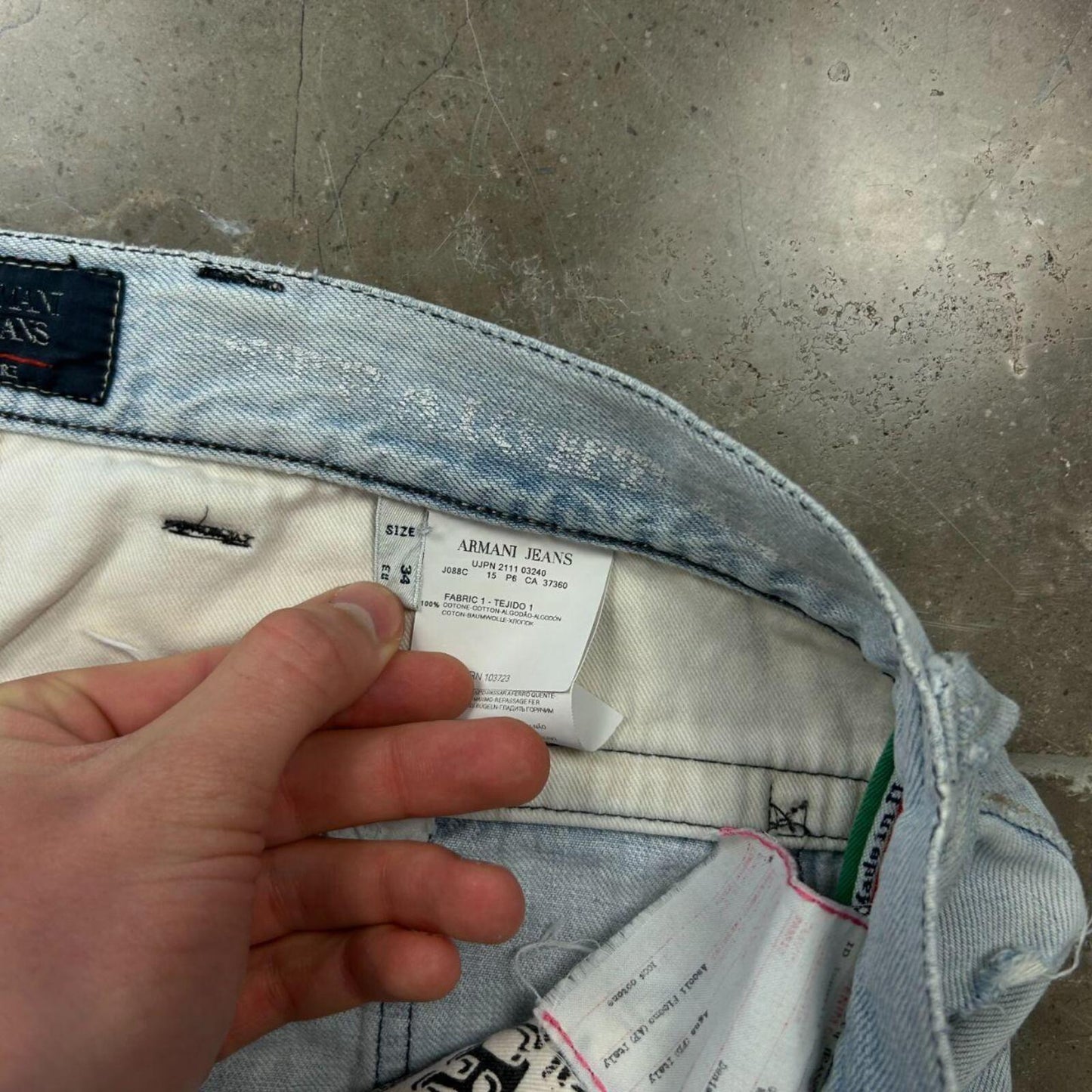Vintage Armani Jeans Relaxed Straight Denim Jeans W34 L33