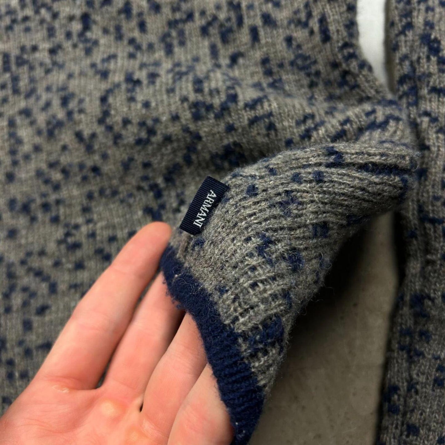 Vintage Armani Jeans Gradient Knit Jumper M