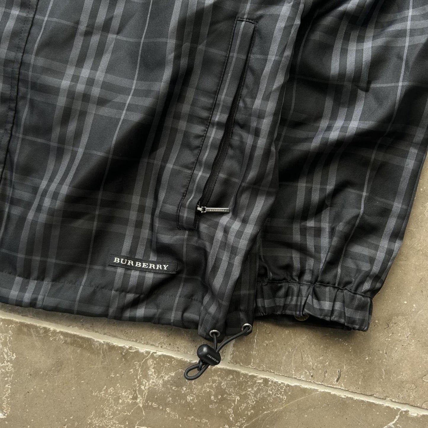 Burberry Golf Shadow Check Windbreaker Jacket L