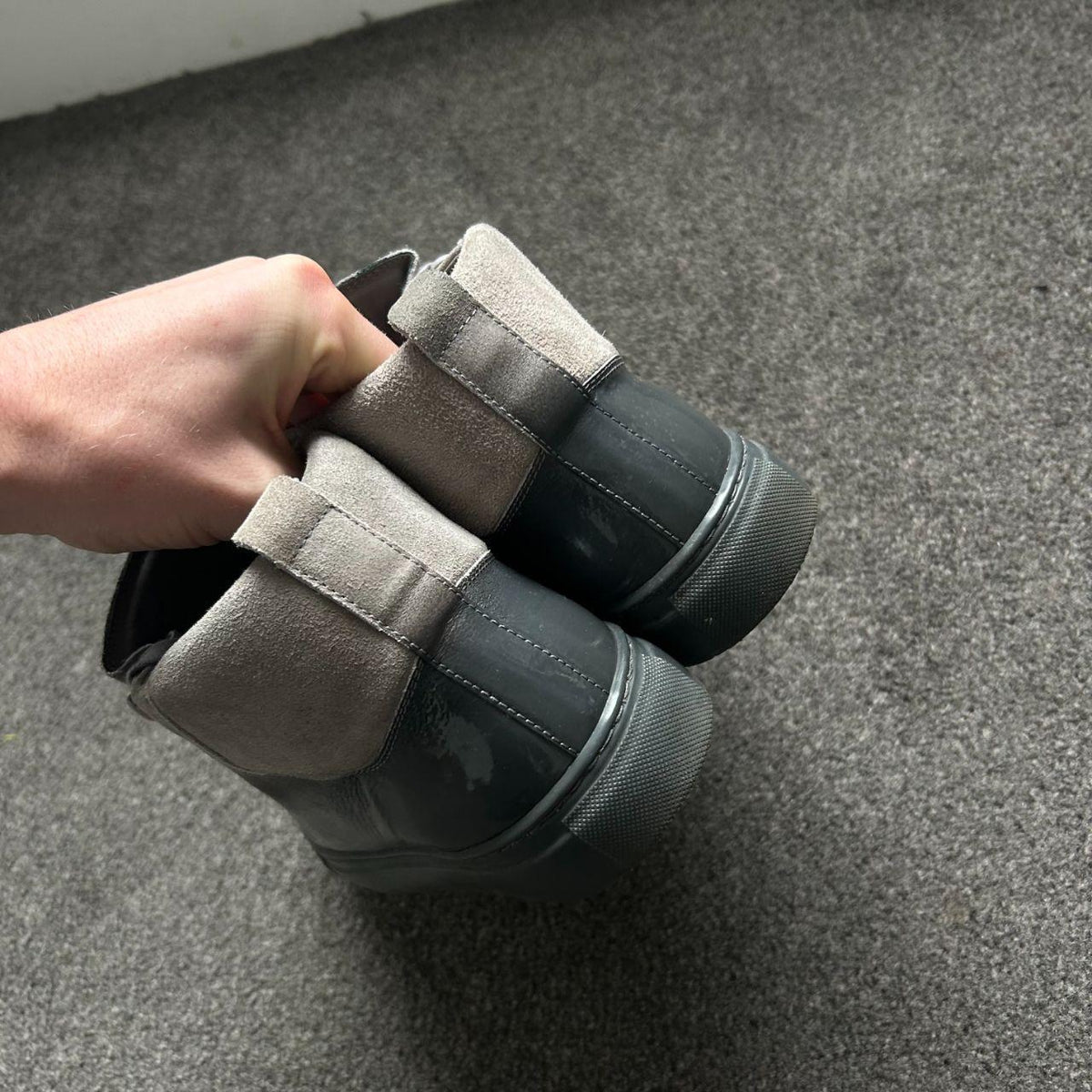 Balenciaga Arena Grey Gradient Hi Top Trainers UK 9