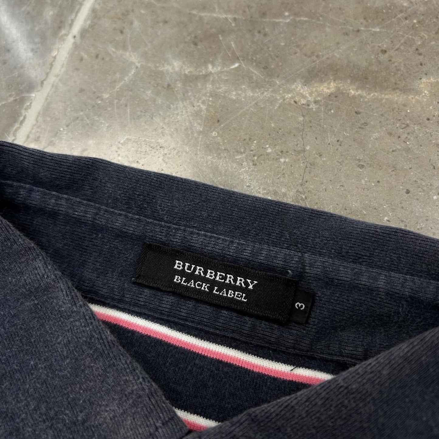 Burberry Black Label Striped Polo Shirt M