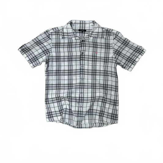 Burberry Black Label Plaid Check Button Up Shirt M