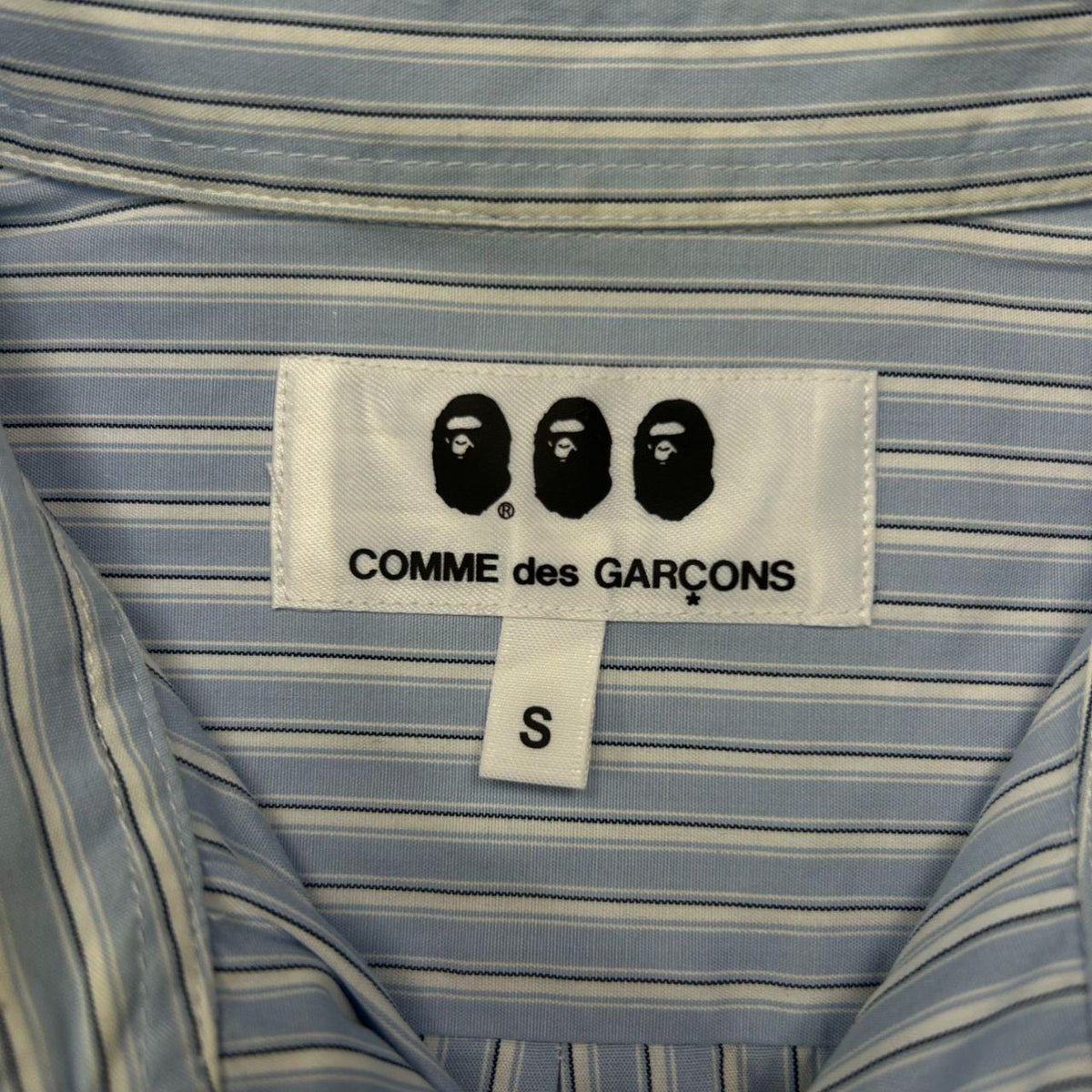 Comme des Garcons x Bape Striped Long Sleeve Shirt S