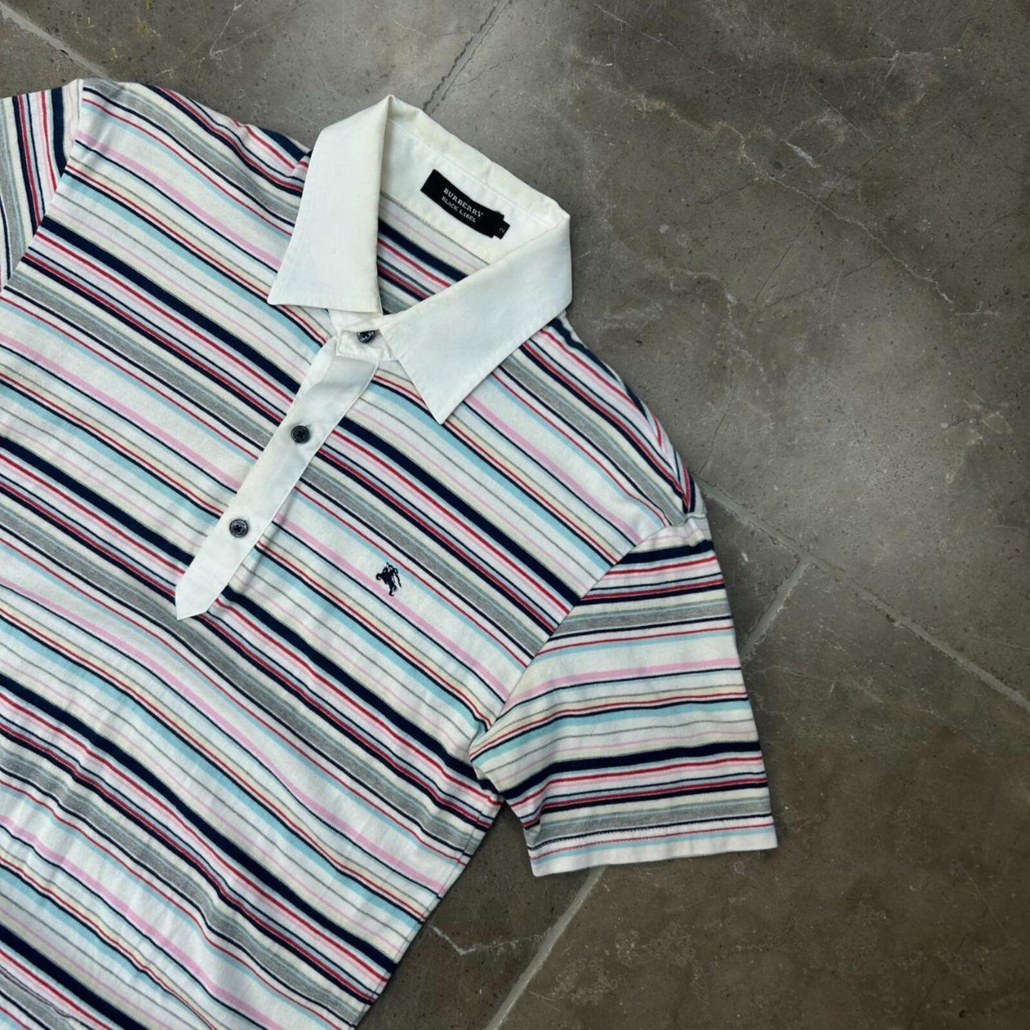 Burberry Black Label Striped Polo Shirt S