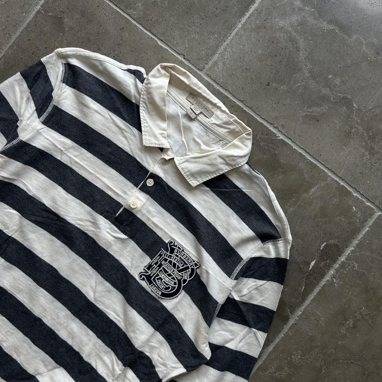 Burberry Brit Long Sleeve Striped Polo Shirt M