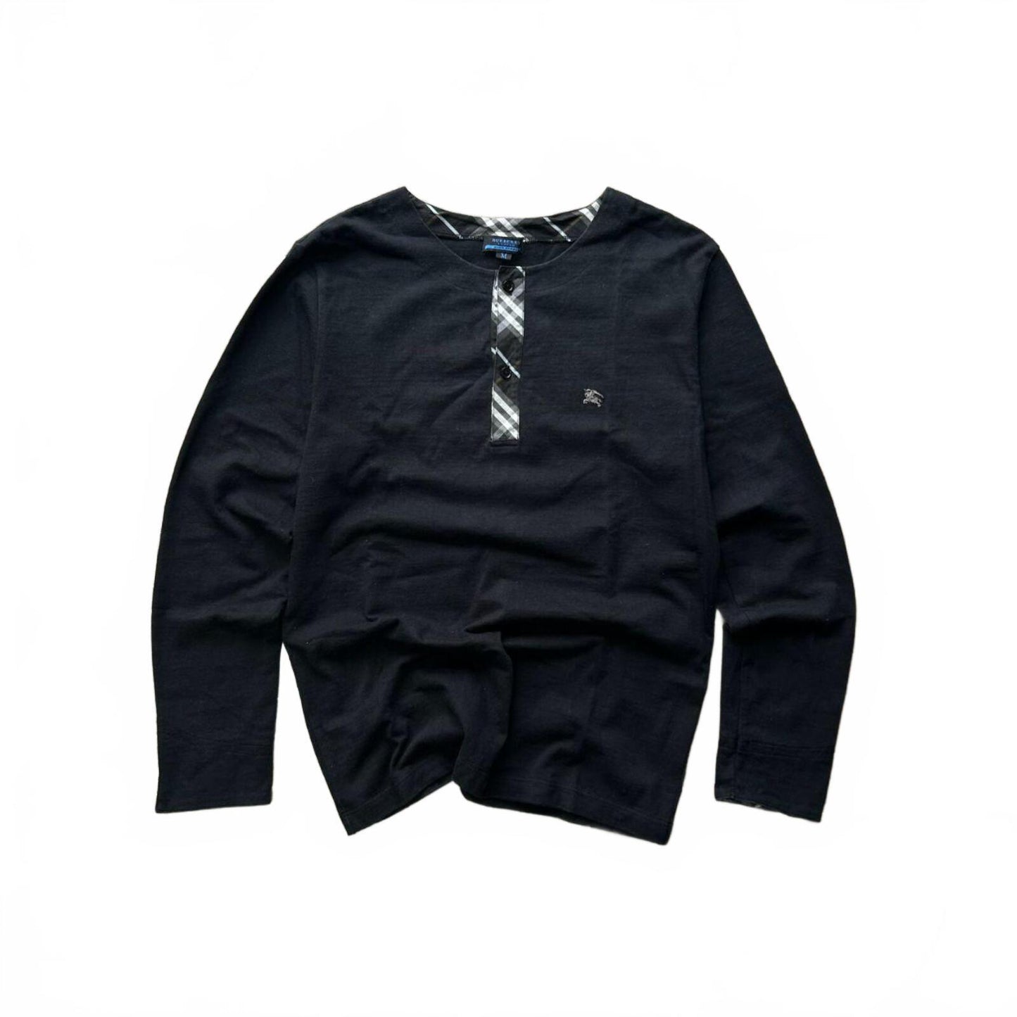 Burberry Blue Label Nova Check Cotton Henley T Shirt M