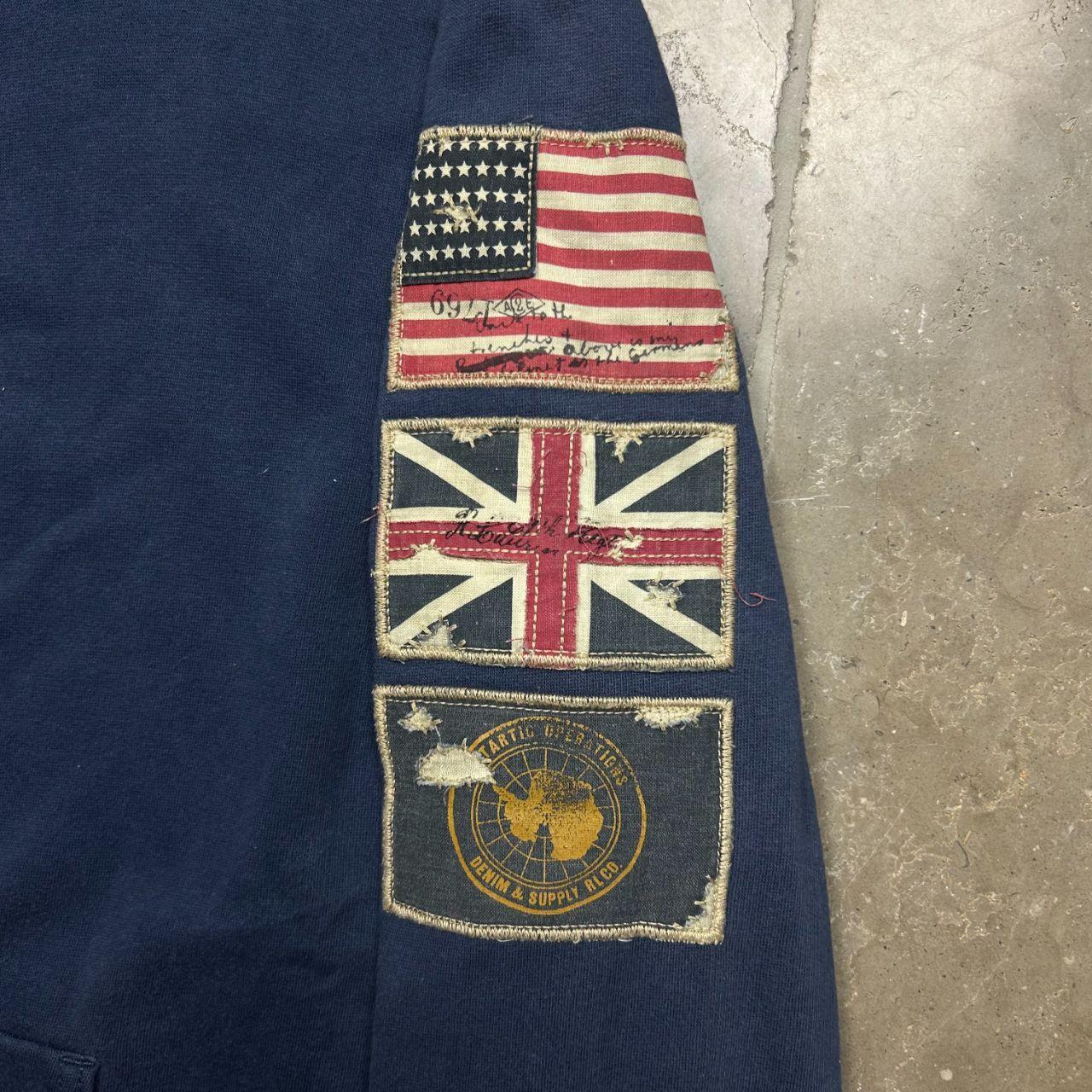 Ralph Lauren Denim and Supply Flag Zip Up Hoodie M