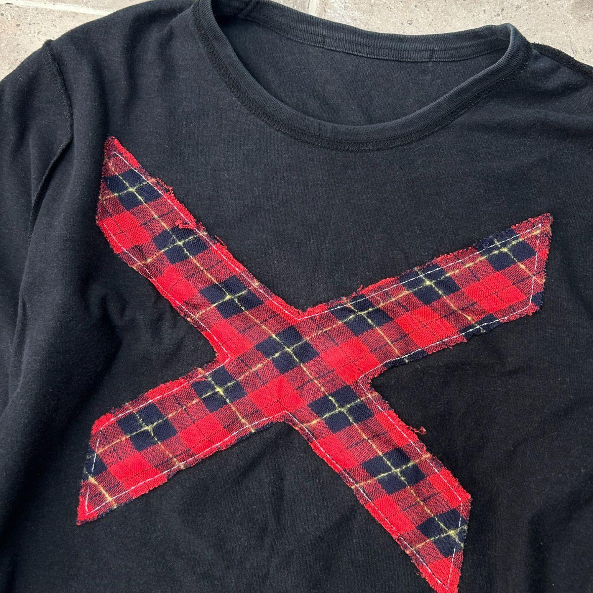 Comme des Garcons Black Plaid Long Sleeve Shirt XS