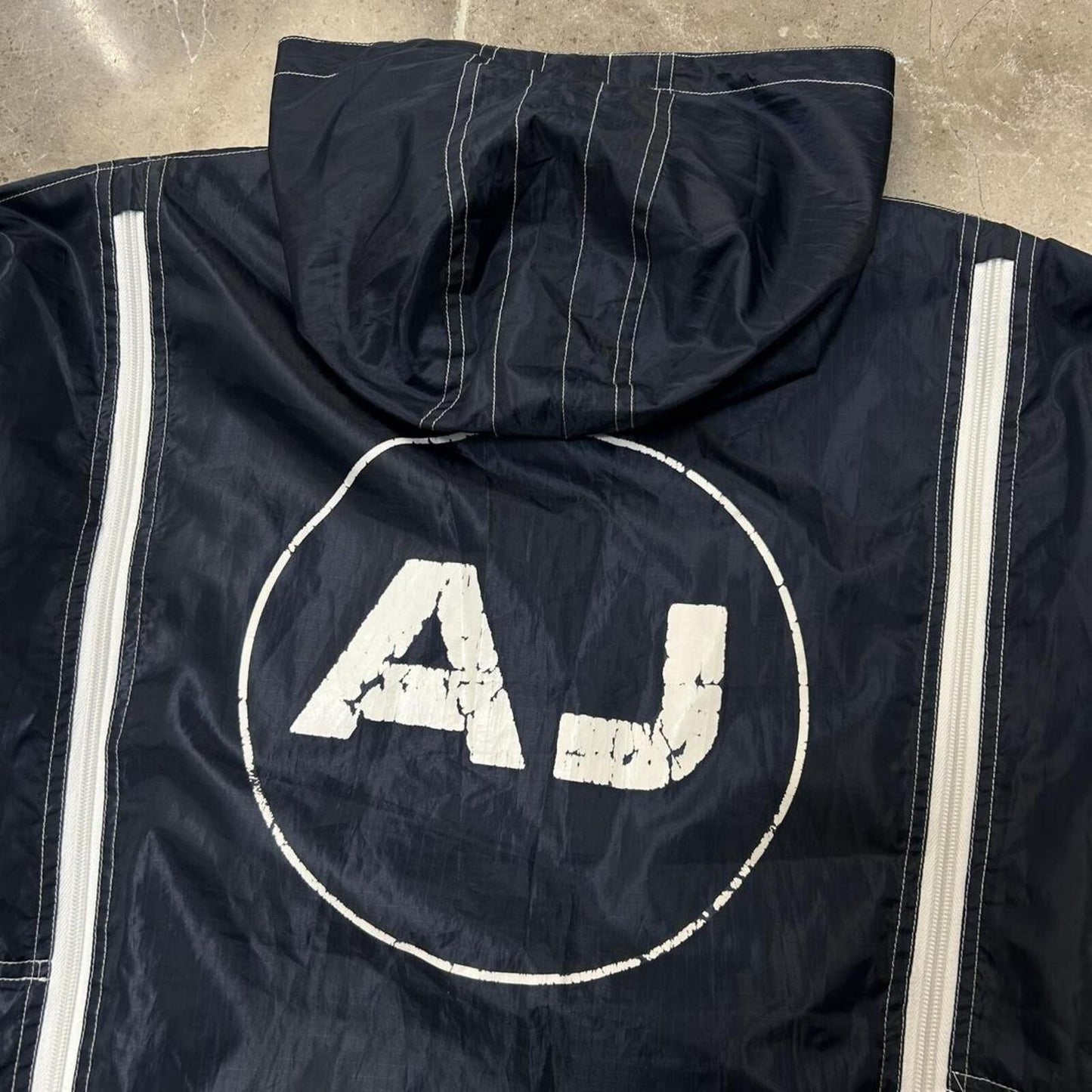 Vintage Armani Jeans Logo Lightweight Windbreaker Size L