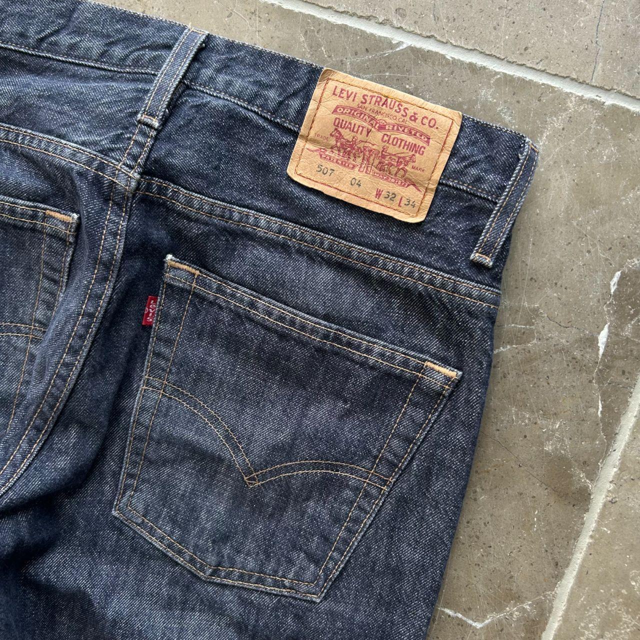 Vintage Levi’s 507 Relaxed Bootcut Raw Denim Jeans W31 L33