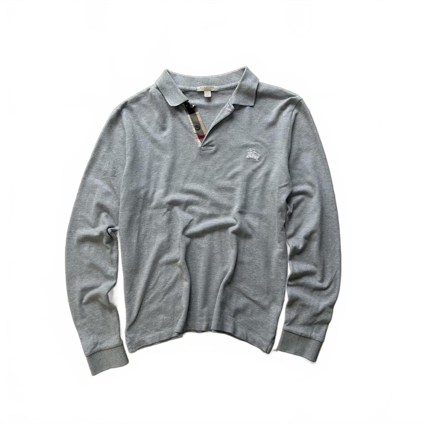 Burberry Brit Nova Check Long Sleeve Polo Shirt S
