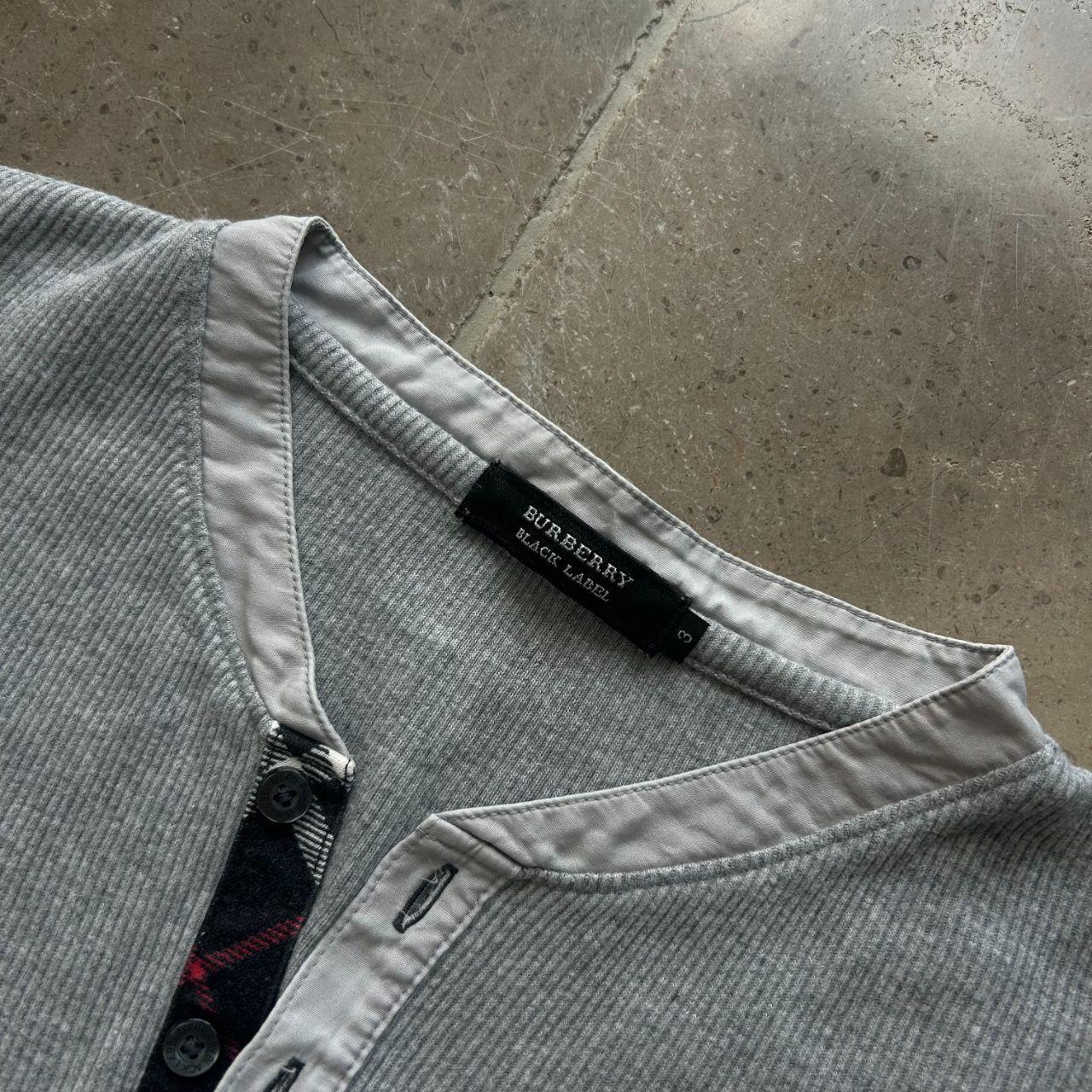 Burberry Black Label Ribbed Henley T Shirt M