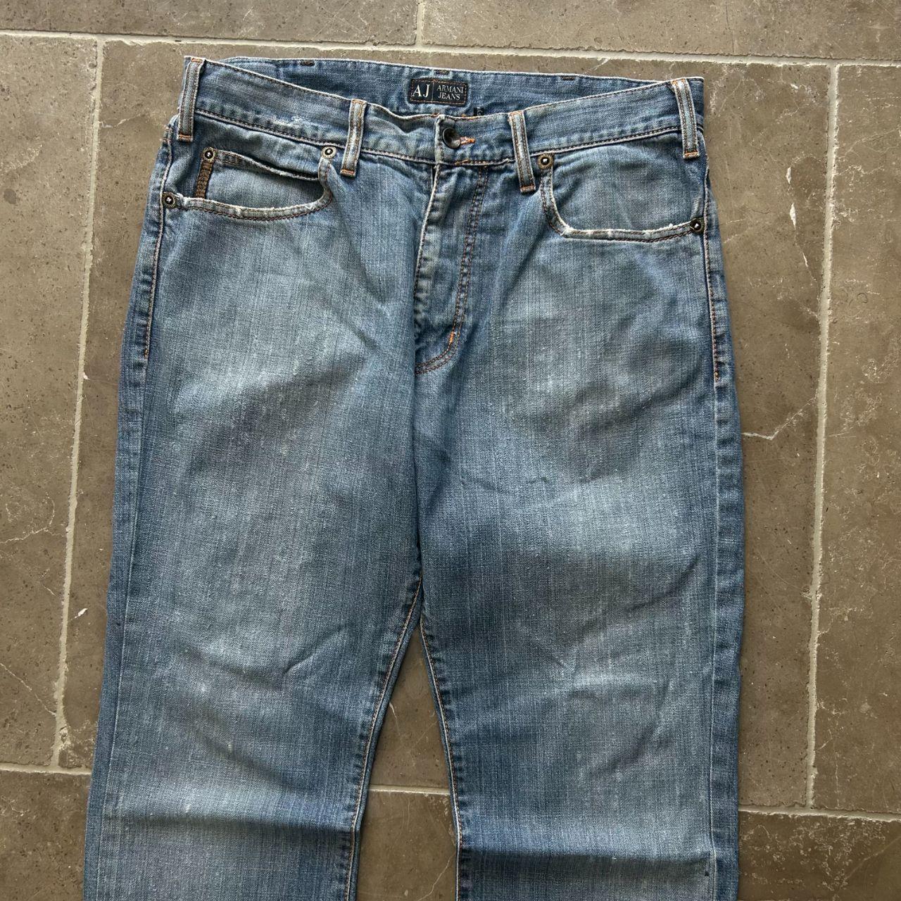 Vintage Armani Jeans Straight Leg Embroidered Jeans W32 L33