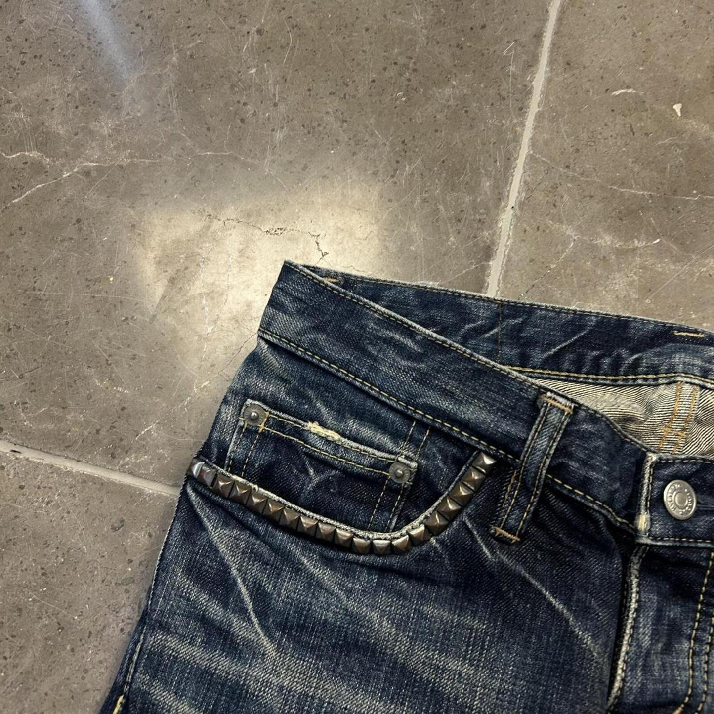 Hysteric Glamour Skinny Studded Ripped Denim Jeans W30 L32
