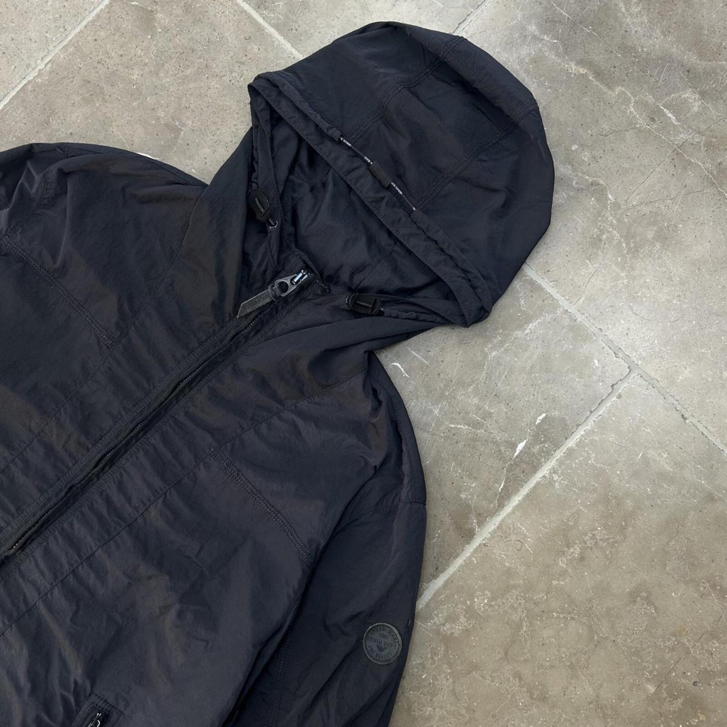 Vintage Armani Jeans Nylon Windbreaker Jacket L