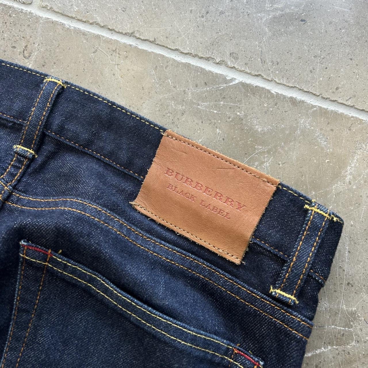 Vintage Burberry Black Label Slim Straight Selvage Denim Jeans W30 L30