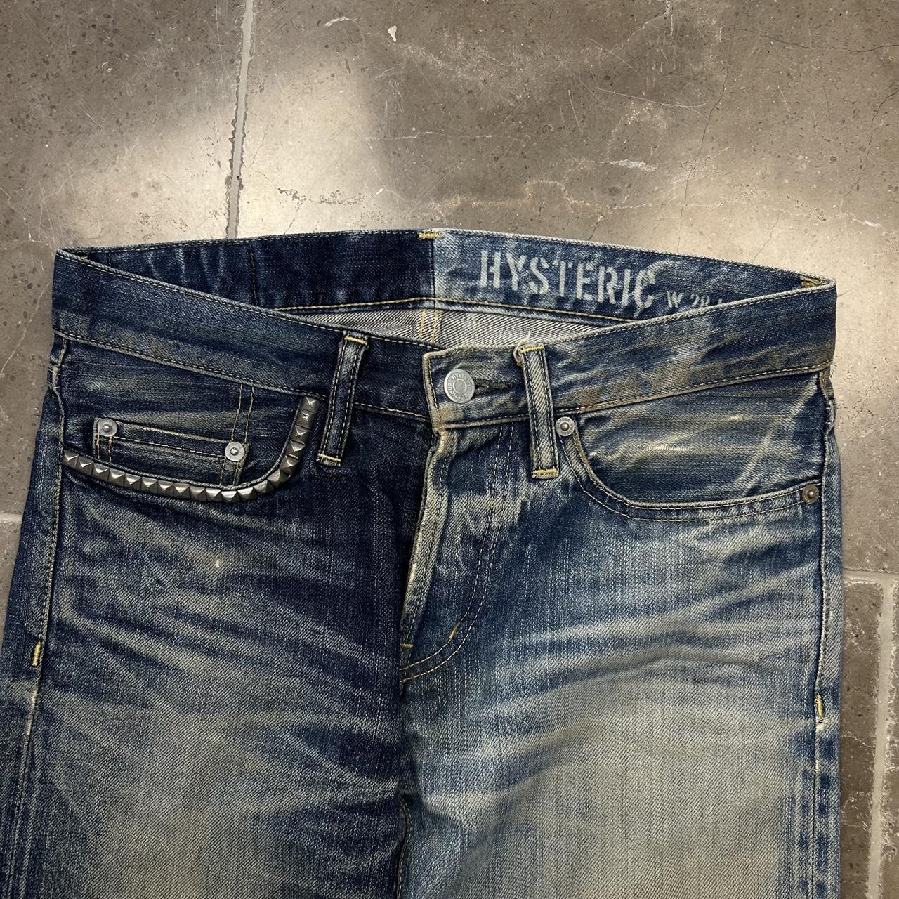 Hysteric Glamour Slim Skinny Studded Two Tone Selvage Denim Jeans W28 L32