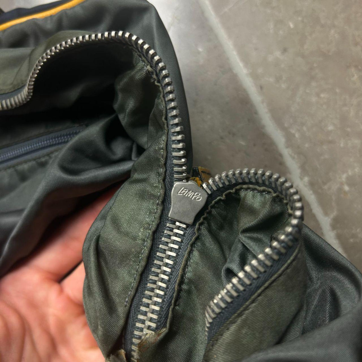 Prada Nylon Two Way Zip Duffle Travel Bag