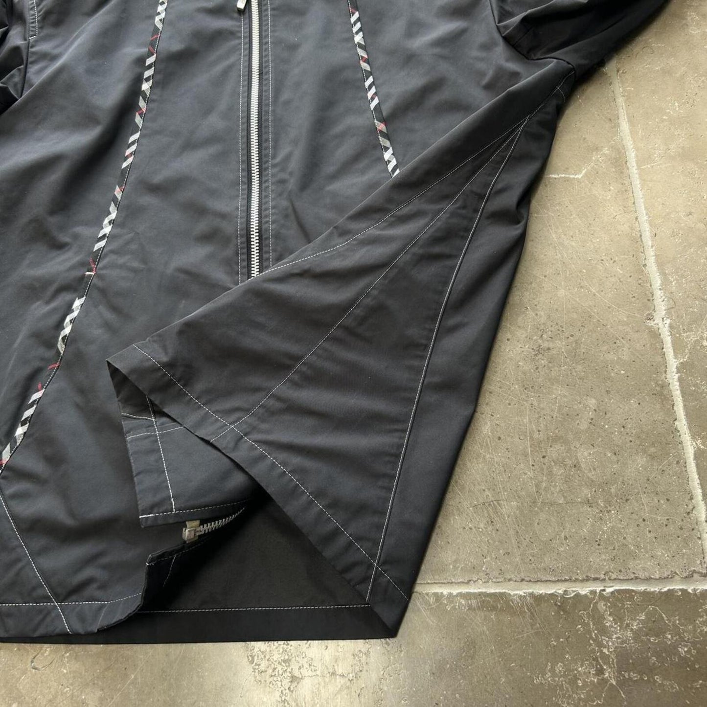 Burberry Black Label Nova Check Contrast Stitch Windbreaker Jacket S
