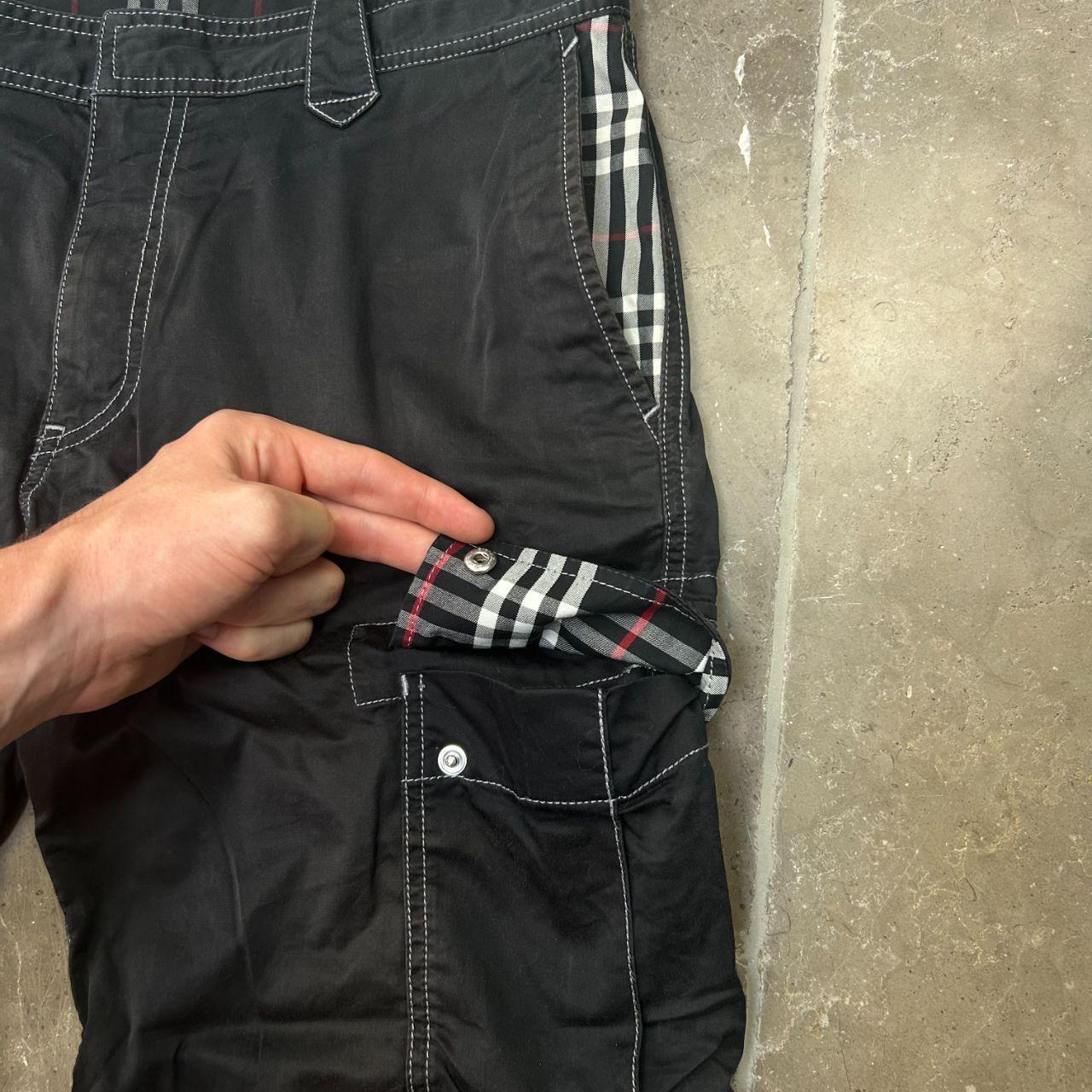 Vintage Burberry Black Label Nova Check Cargo Shorts W32 L12
