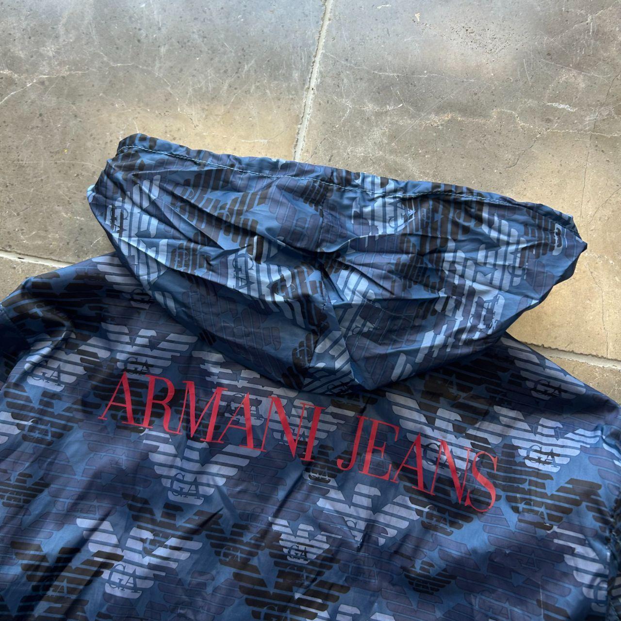 Vintage Armani Jeans Monogram Windbreaker Jacket Size S