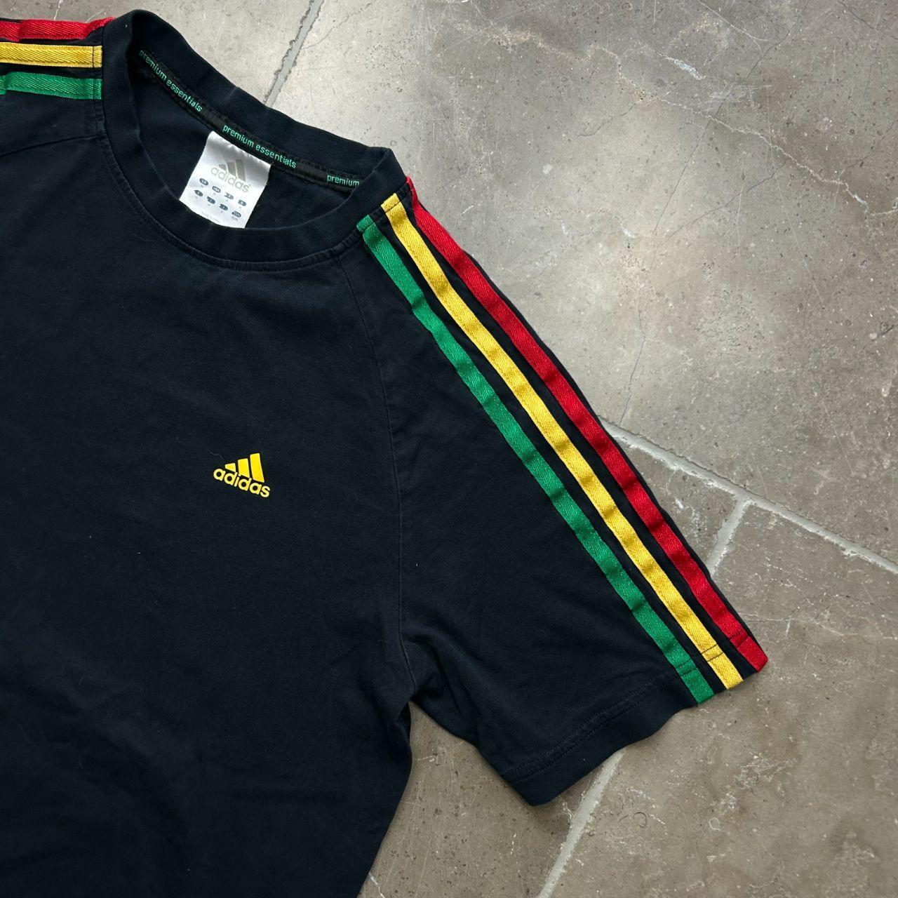 Vintage Adidas Essentials Rasta T Shirt M