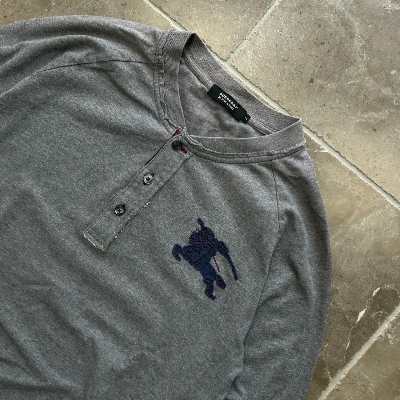 Burberry Black Label Big Logo Henley T Shirt S