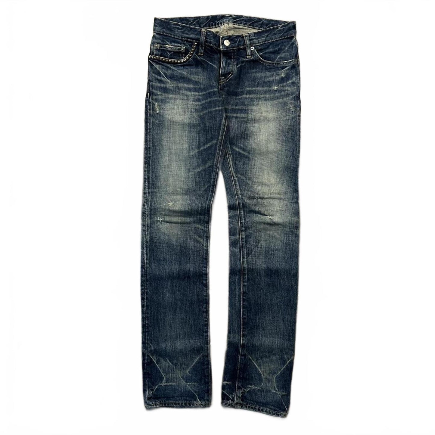Hysteric Glamour Skinny Studded Ripped Denim Jeans W30 L32