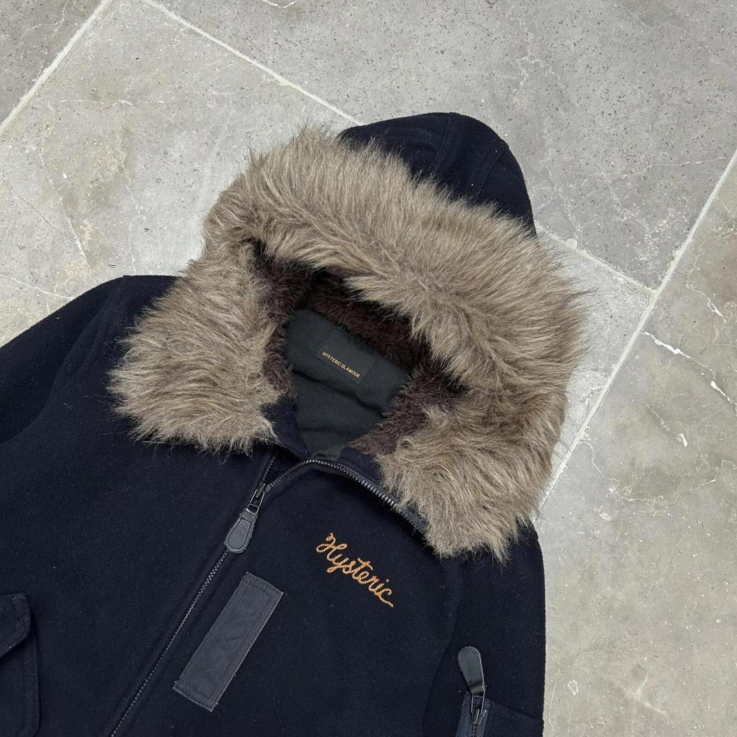 Hysteric Glamour Fur Hood Bomber Jacket M