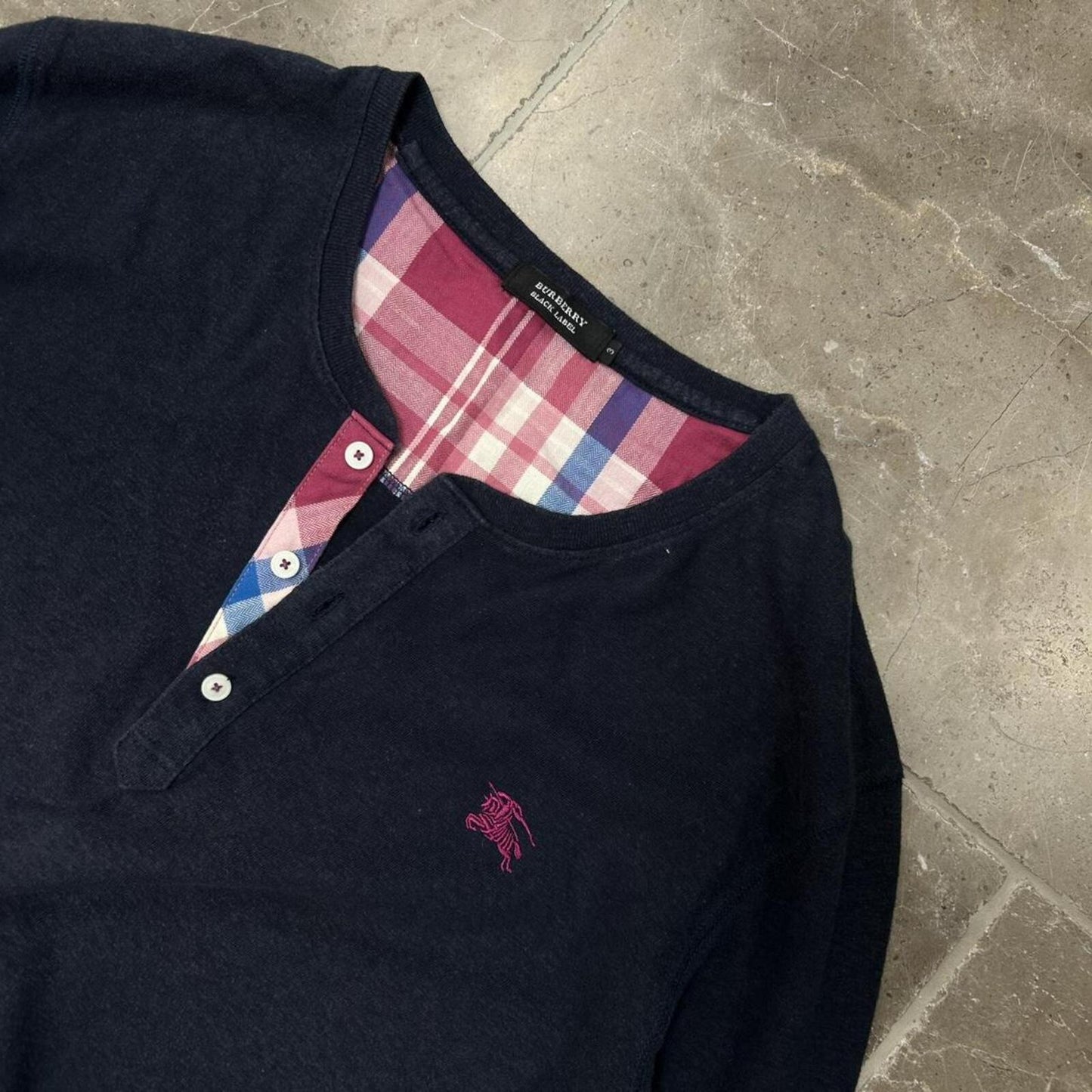 Burberry Black Label Cotton Henley T Shirt M