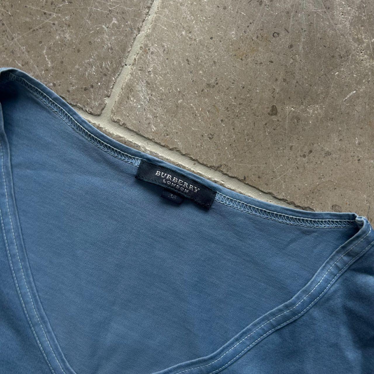 Burberry London V Neck Long Sleeve T Shirt S
