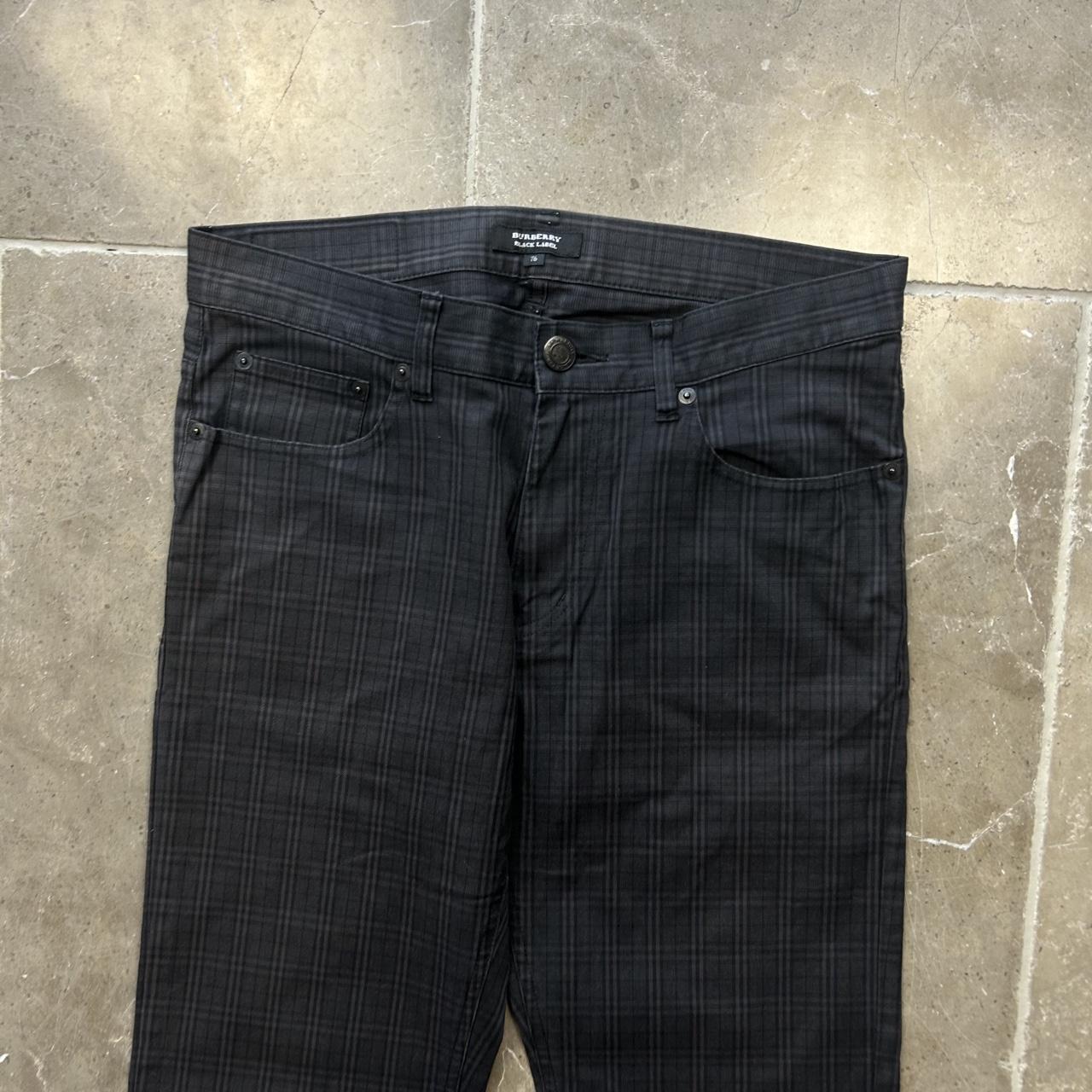 Vintage Burberry Black Label Shadow Check Jeans W30 L30