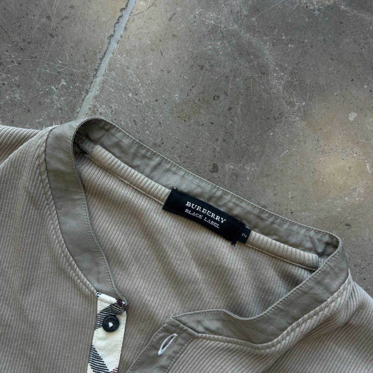 Burberry Black Label Ribbed Henley T Shirt S