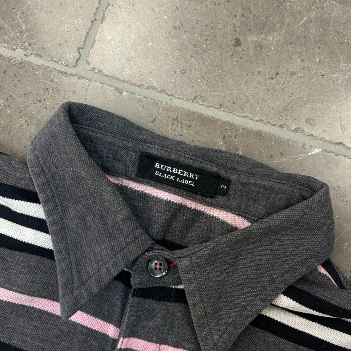 Burberry Black Label Striped Polo Shirt S
