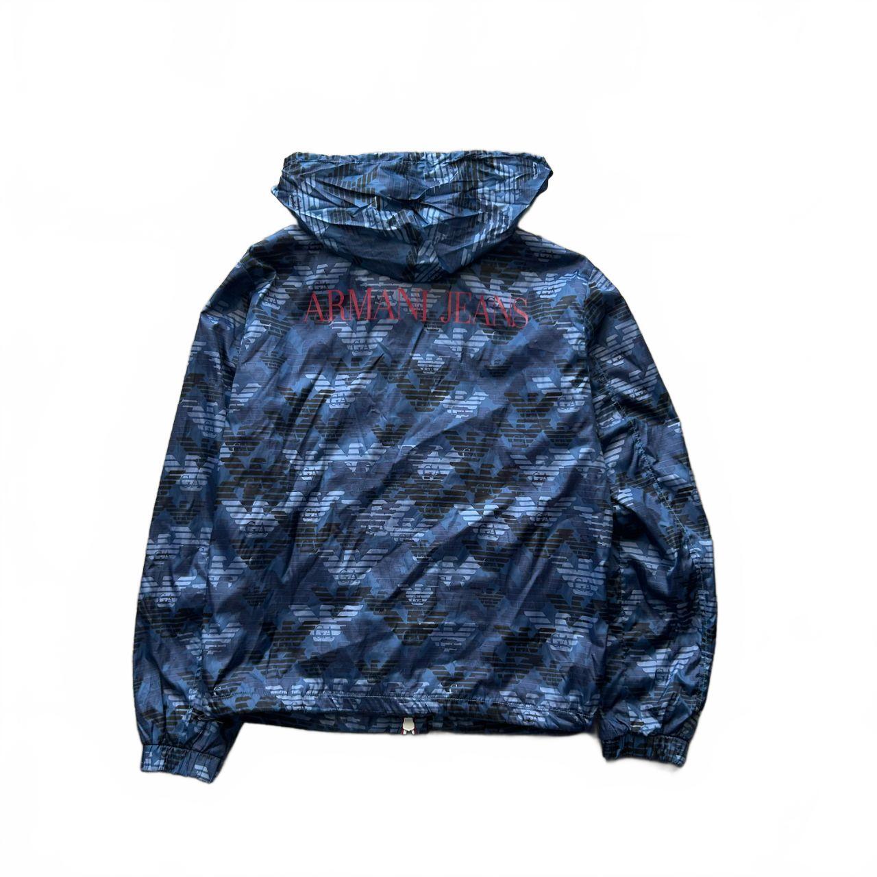 Vintage Armani Jeans Monogram Windbreaker Jacket Size S
