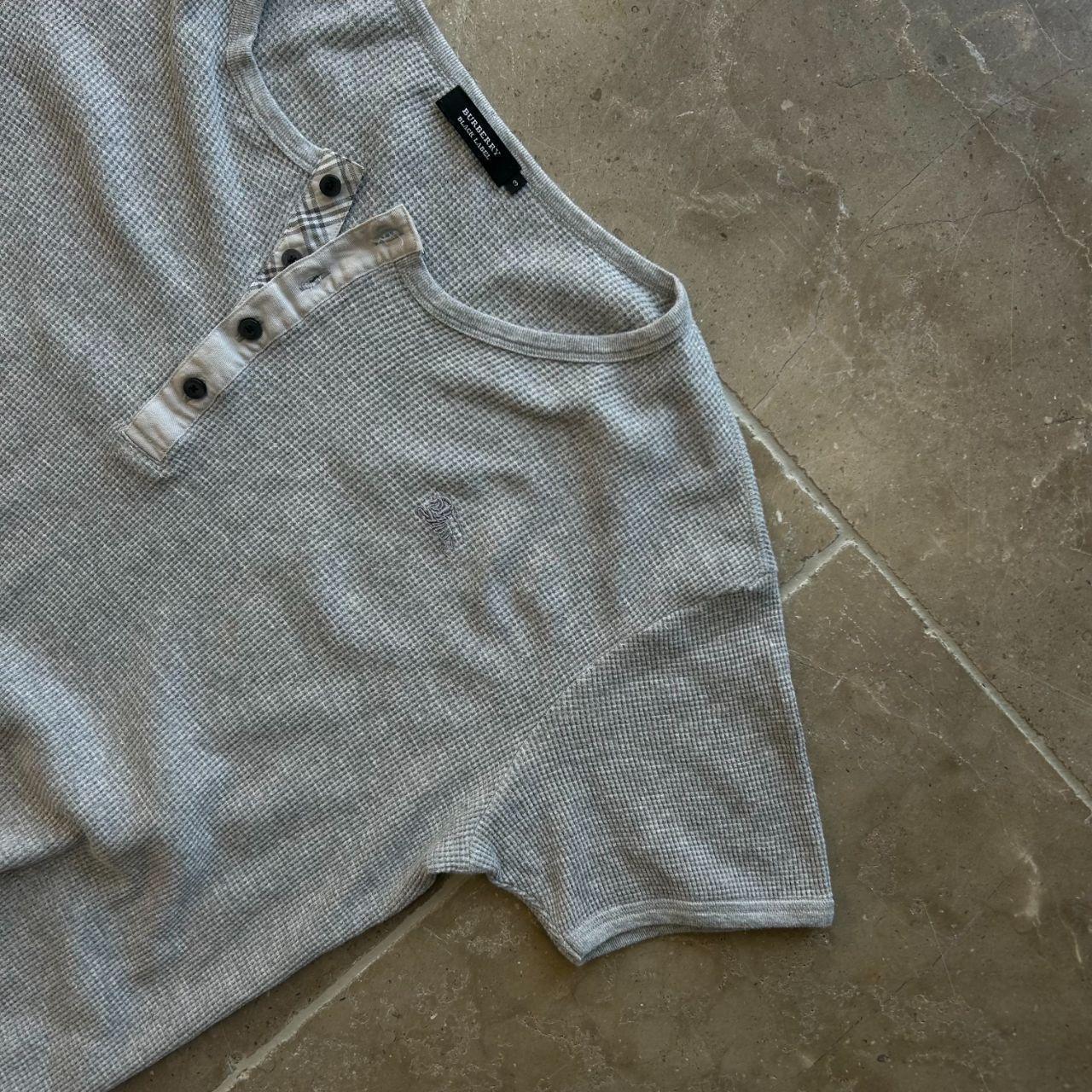 Burberry Black Label Waffle Henley Short Sleeve T Shirt M