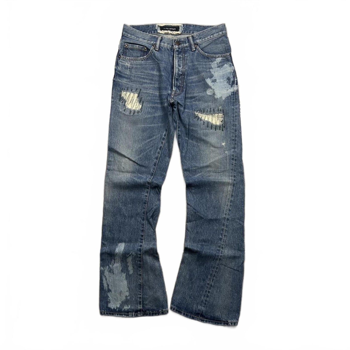 Vintage Japan Style Flared Faded Jeans W29 L30
