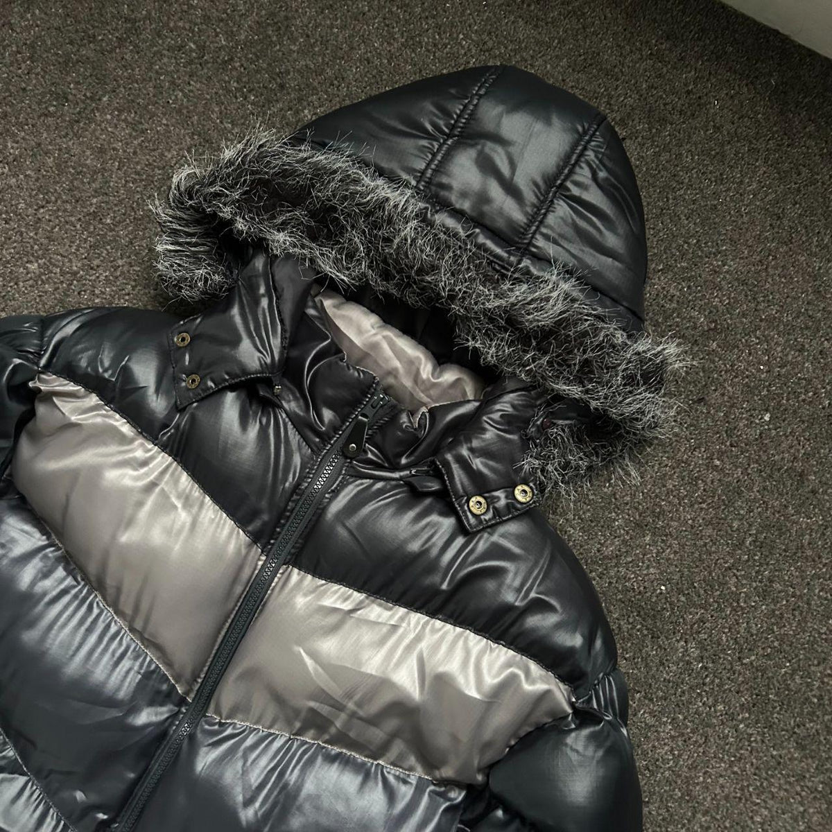 Japanese Fur Hood Puffer Jacket L