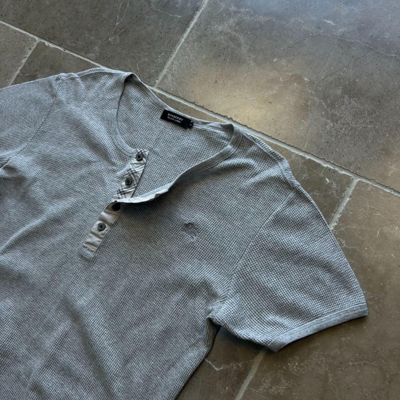 Burberry Black Label Waffle Henley Short Sleeve T Shirt S