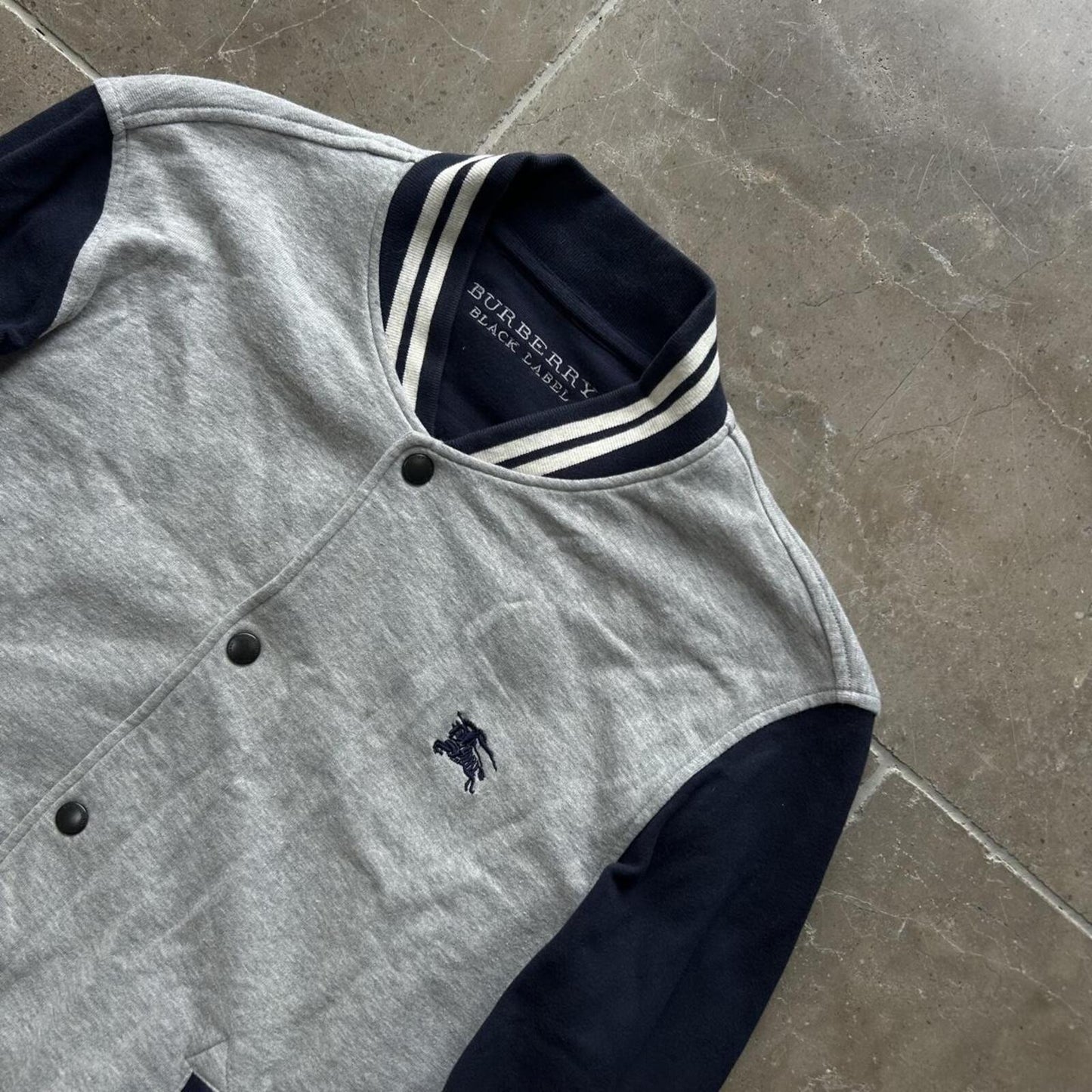 Burberry Black Label Varsity Jacket Grey M