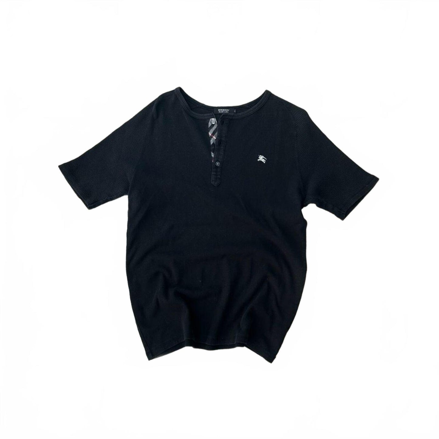 Burberry Black Label Nova Check Henley T Shirt S