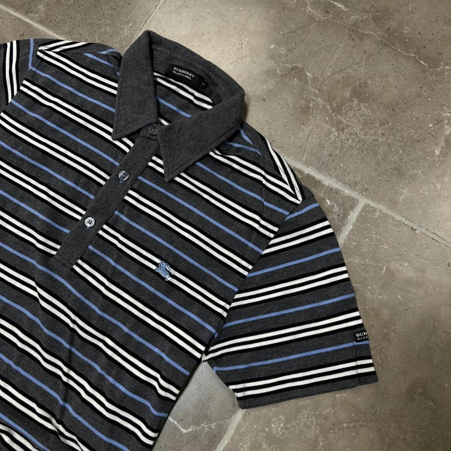 Burberry Black Label Striped Polo Shirt S