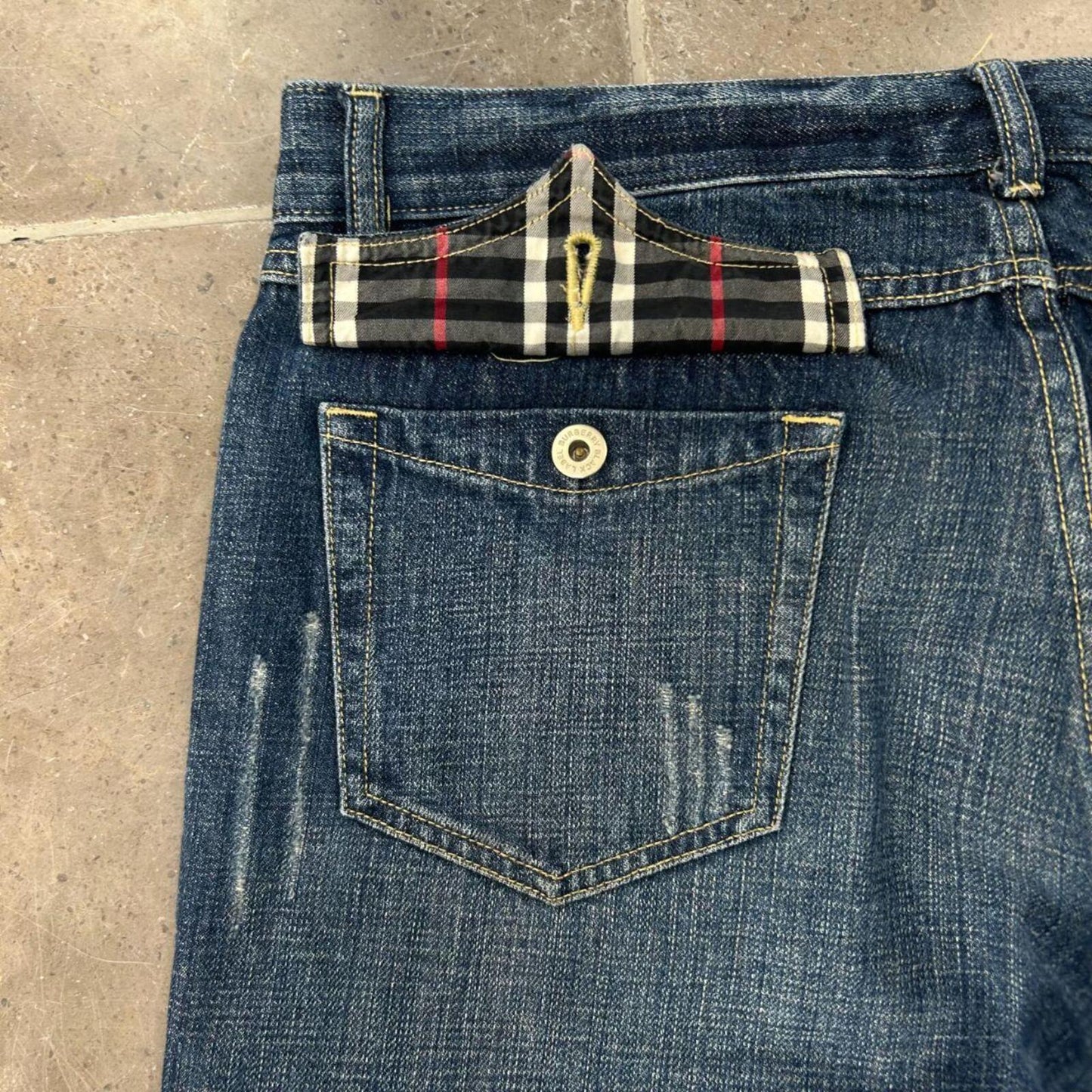Vintage Burberry Black Label Relaxed Bootcut Jeans W32 L29