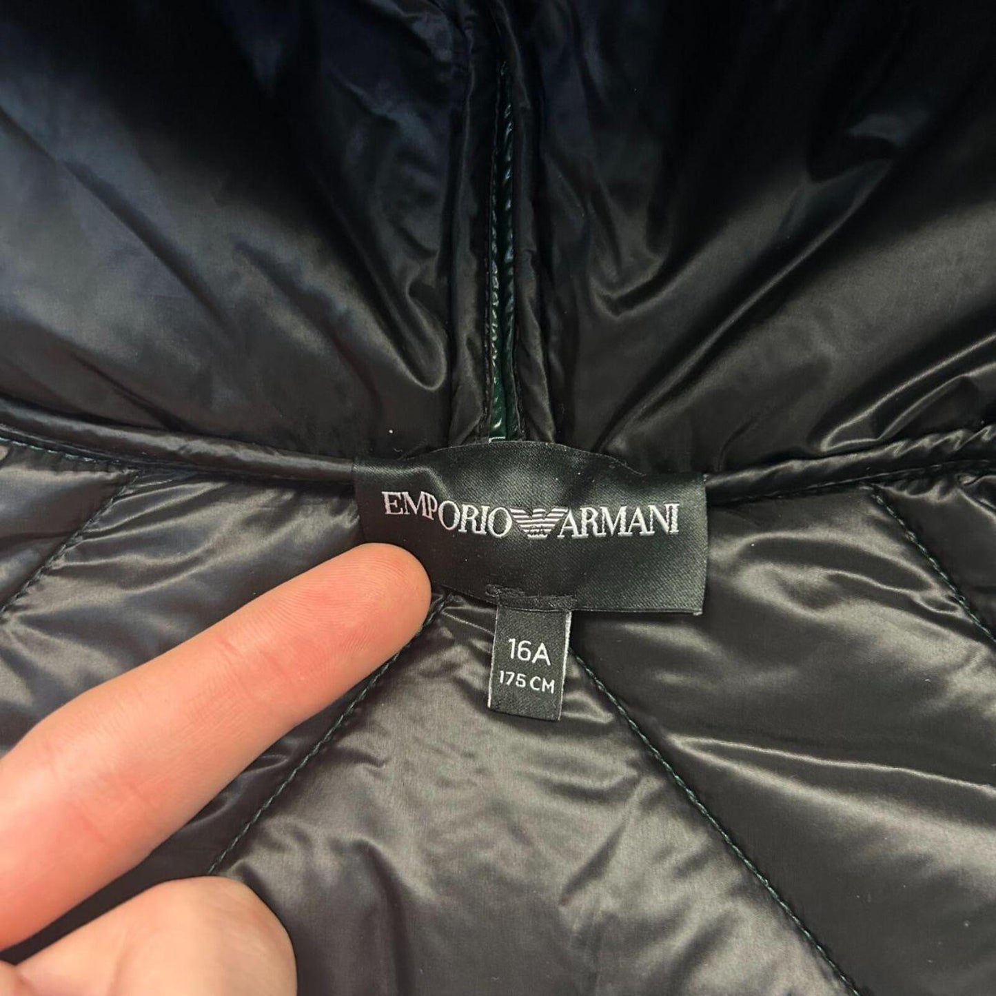 Emporio Armani Down Puffer Down Jacket Green S