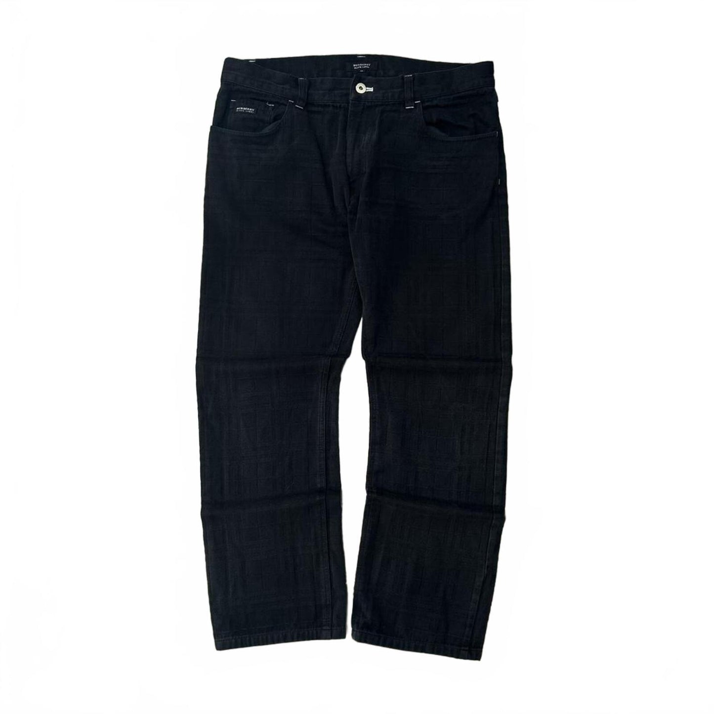 Vintage Burberry Black Label Shadow Check Jeans W32 L28