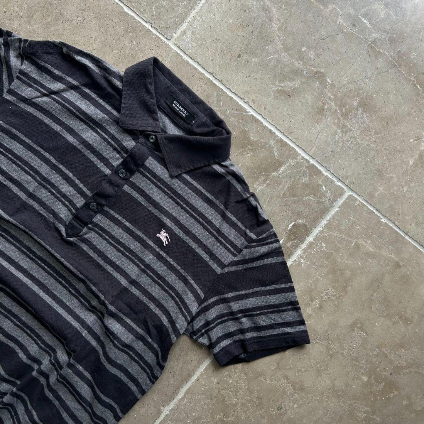 Burberry Black Label Striped Polo Shirt S