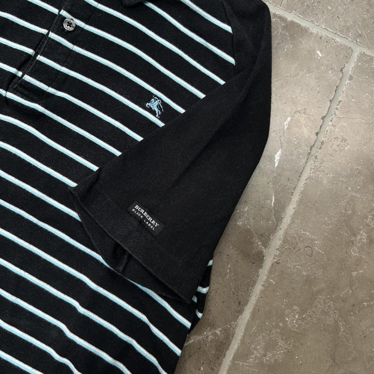 Burberry Black Label Striped Polo Shirt M