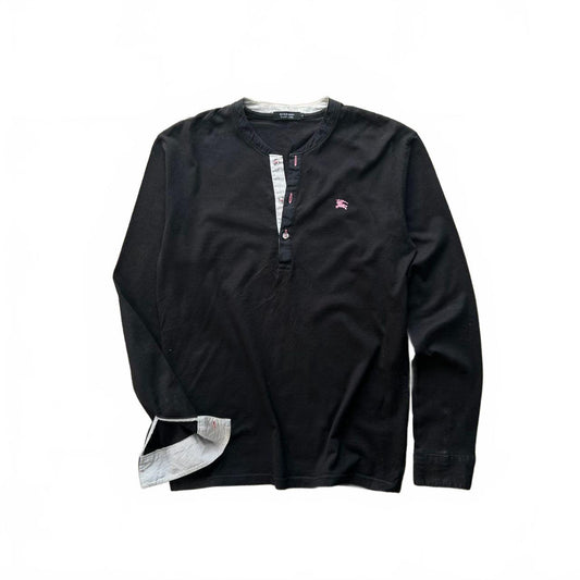 Burberry Black Label Cotton Henley T Shirt M